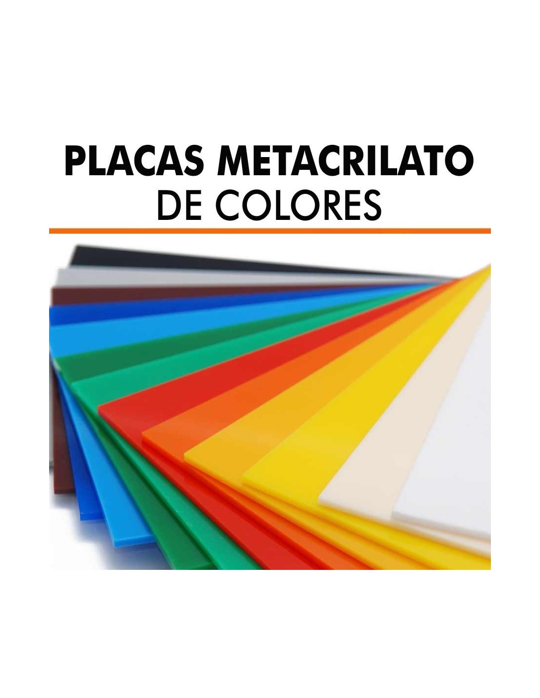 Plancha de Metacrilato opaco colores