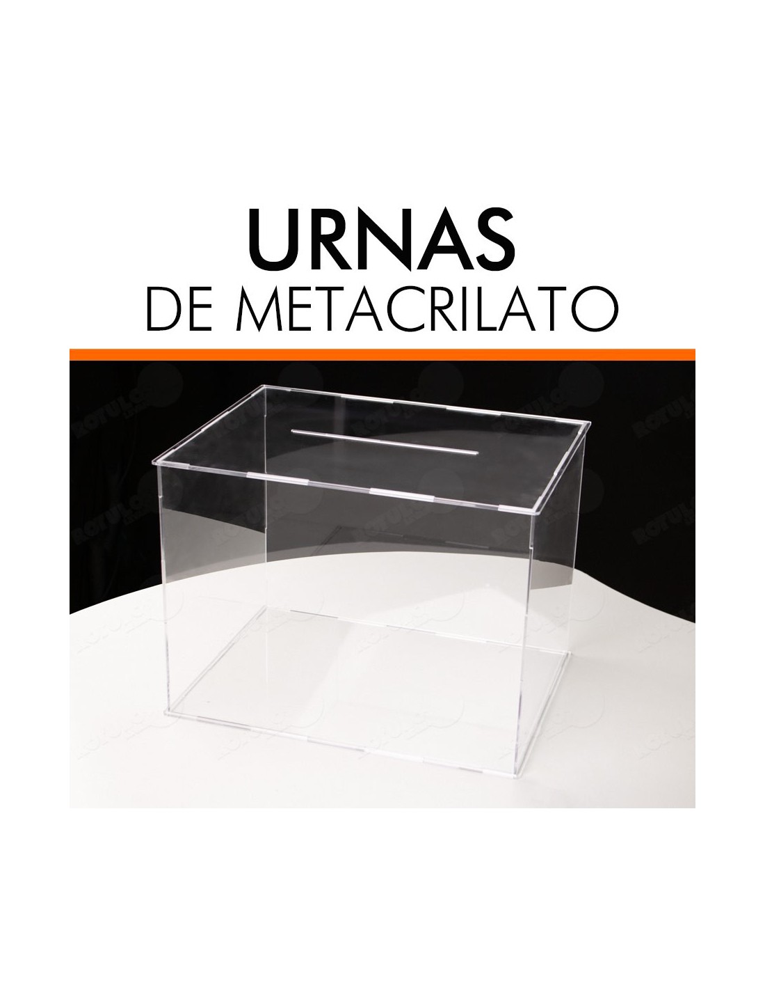 Urna protectiva redonda metacrilato, D50 cm, H50 cm