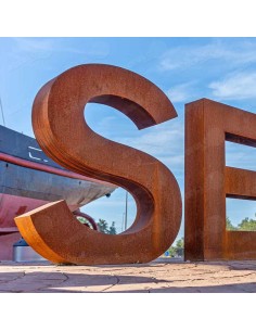 letras gigantes acero corten